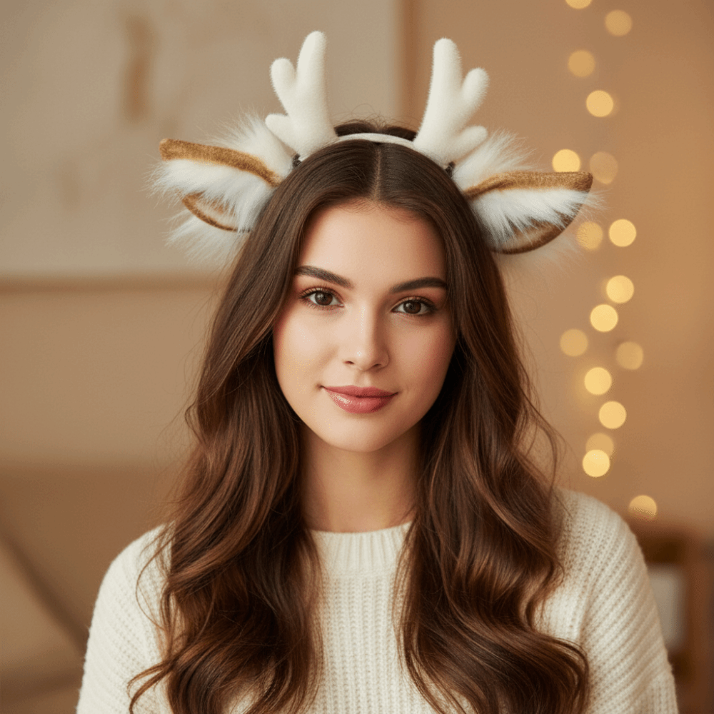 Reindeer Antlers Headband - Cerchietto con Corna di Renna Fatto