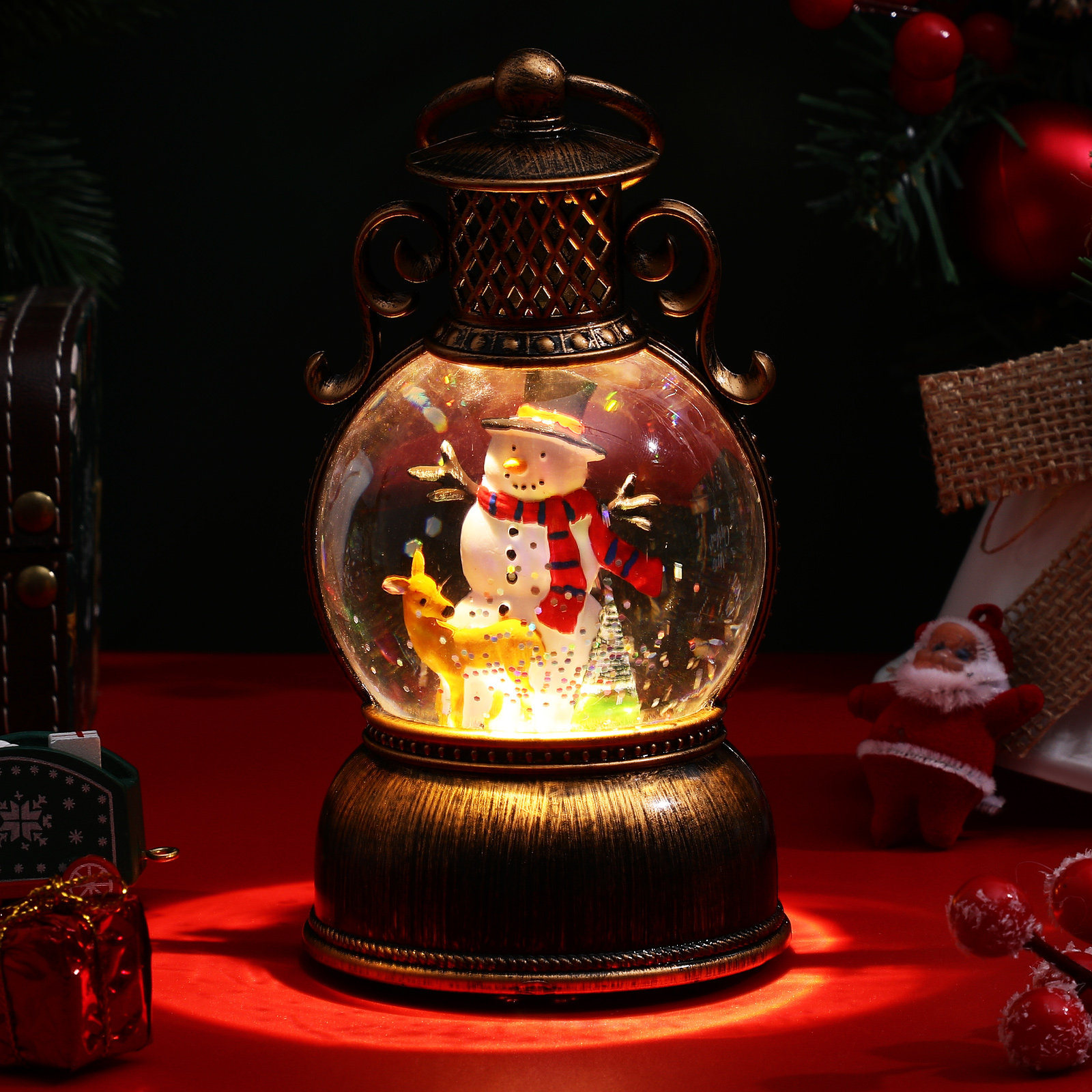 Snow Globe Musical - Carillon Natalizio con Globo Luminoso e