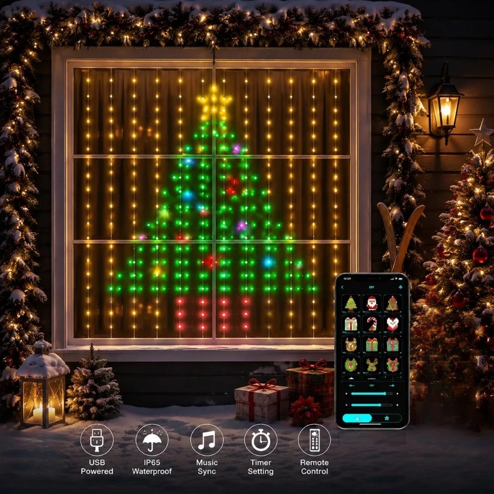 Luci a Tenda LED Pixel per Est - Christmas Lights Outdoor recensione e prezzo